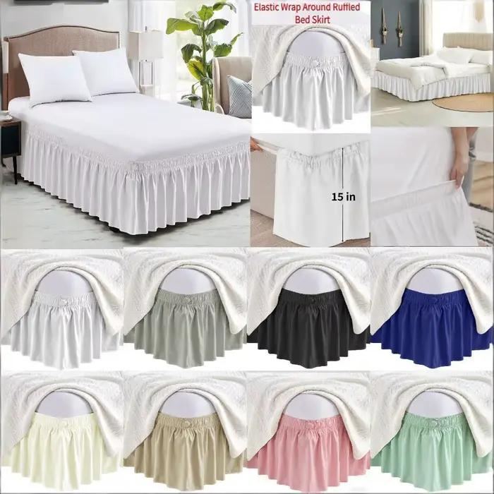 Jupe de lit élastique enveloppante