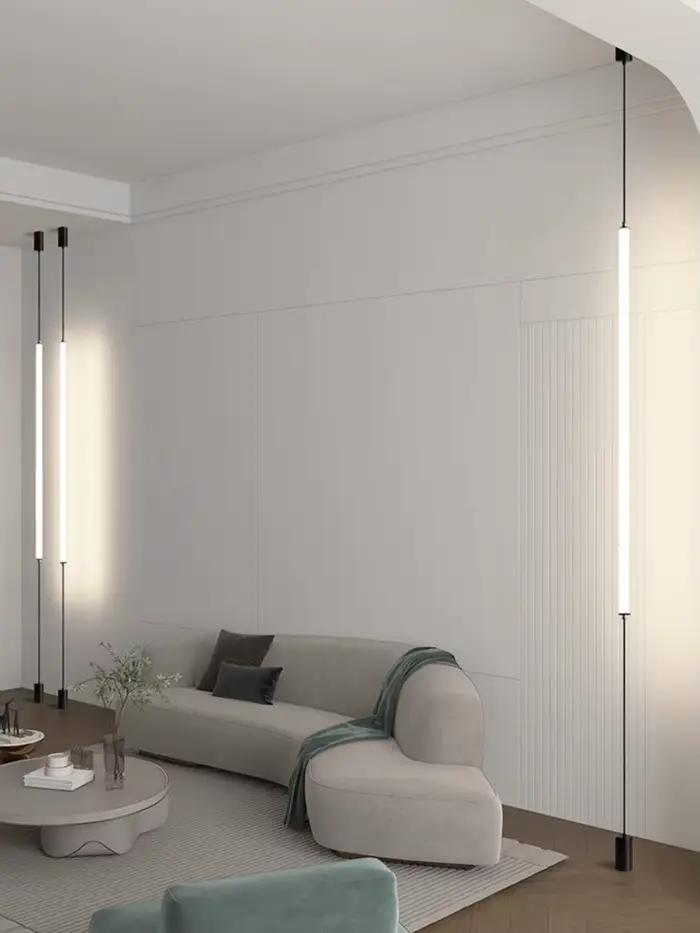 Ltalian design chambre chevet lampadaire minimaliste LED longue ligne lampe hôtel salon décoration créative