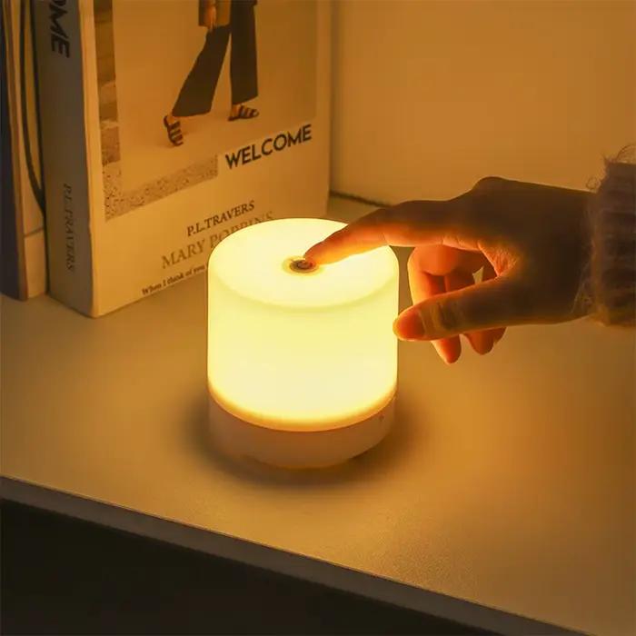Tactile USB lampe de chevet 3 Modes Dimmable Protection des yeux Portable LED