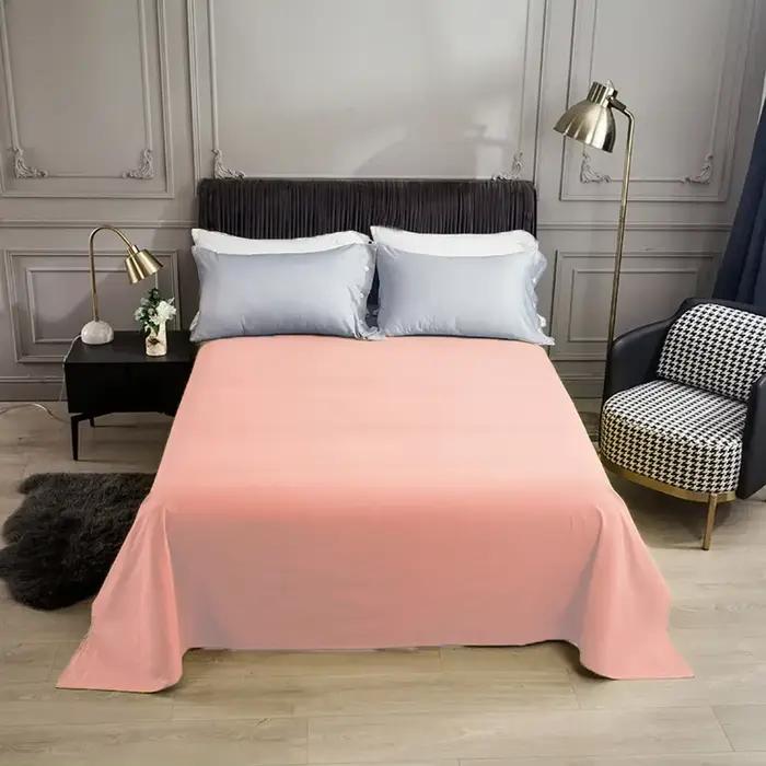 Drap de lit plat en pur coton pour couple