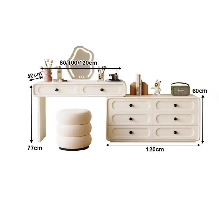 Coiffeuse nordique à la mode Design maquillage moderne luxe vanité Table créative esthétique