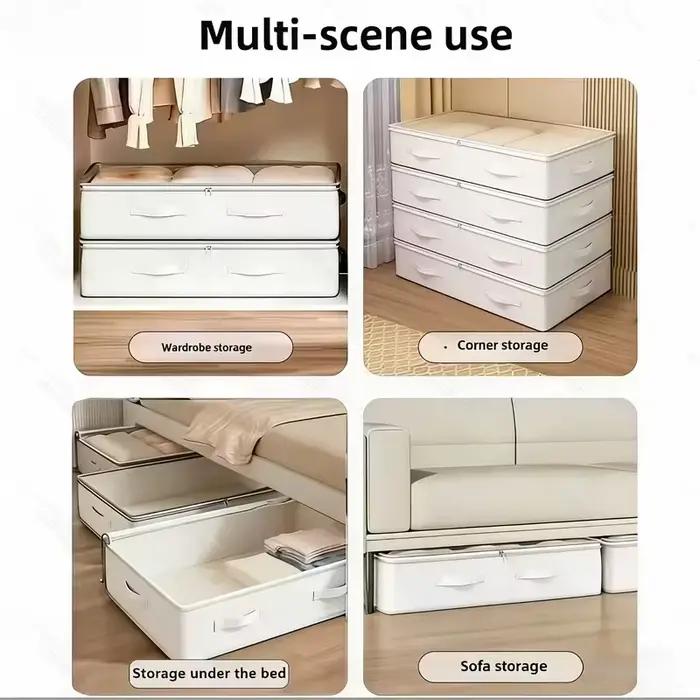 Ensemble de 2 boîtes de rangement sous lit [80*40*15] [100*50*15] améliorées