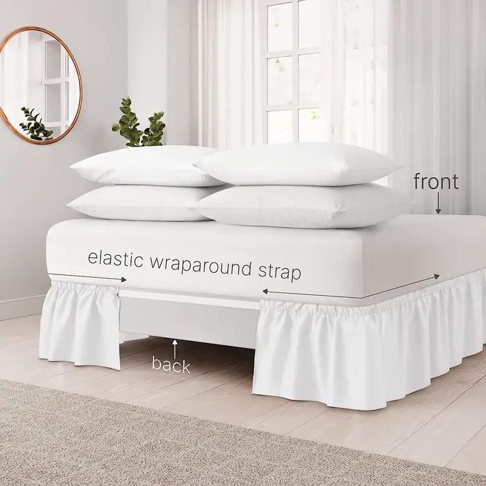 Jupe de lit élastique à volants