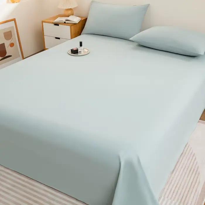 Drap plat de lit 100% coton pour lit Double