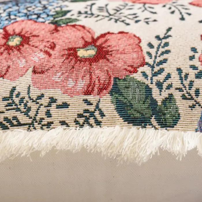 Oreiller Floral Vintage en coton et lin