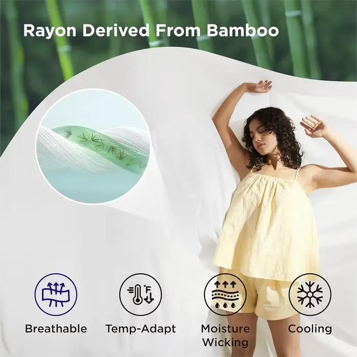 Parure de lit en bambou 100% soyeux