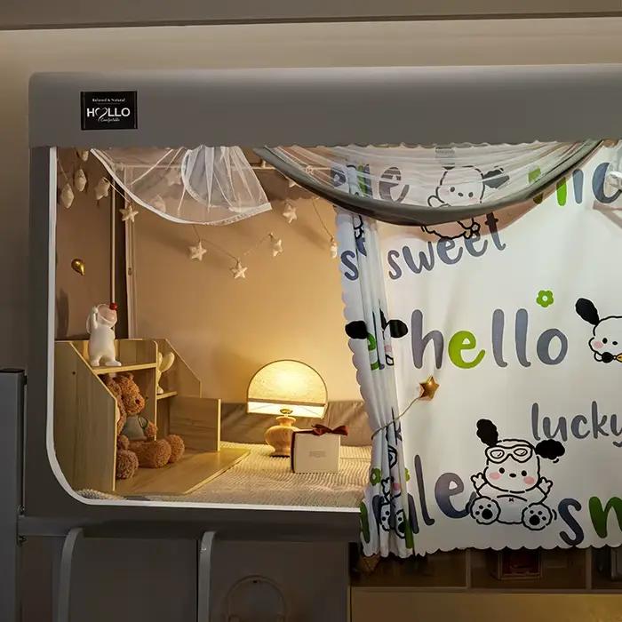 Moustiquaire de lit pour dortoir étudiant avec support intégré