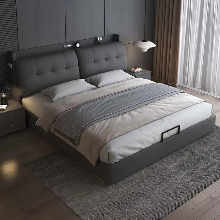 Cadre organisateur poignées De lit tables De chevet modernes uniques lit De salon têtes De lit Queen Size Meubles De Chambre accessoires pour la maison