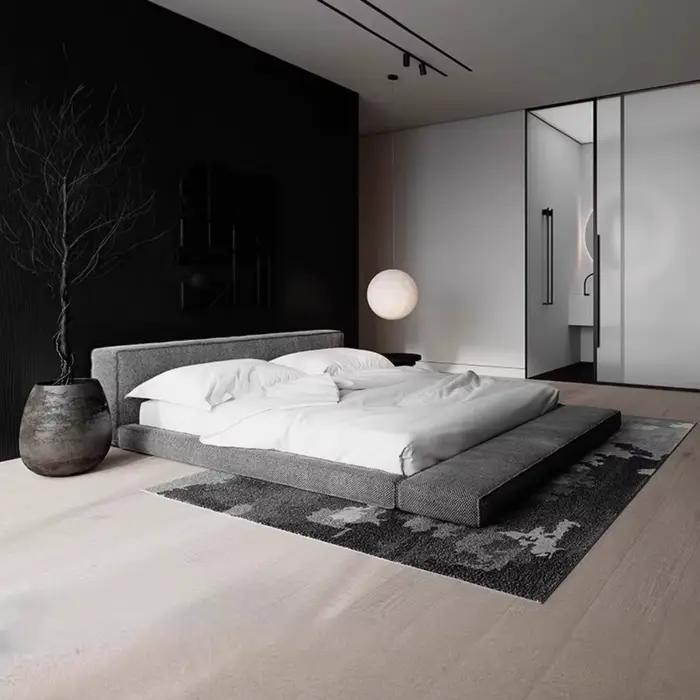 Reine lits rembourrés minimaliste moderne rembourrage lit Double français dormir Muebles Para dortoir meubles décoration
