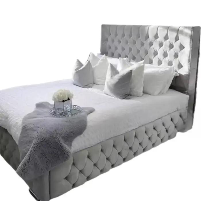 Lits de luxe minimalistes Double salon esthétique cadre de lit moderne rembourrage Muebles Para dortoir meubles accessoires
