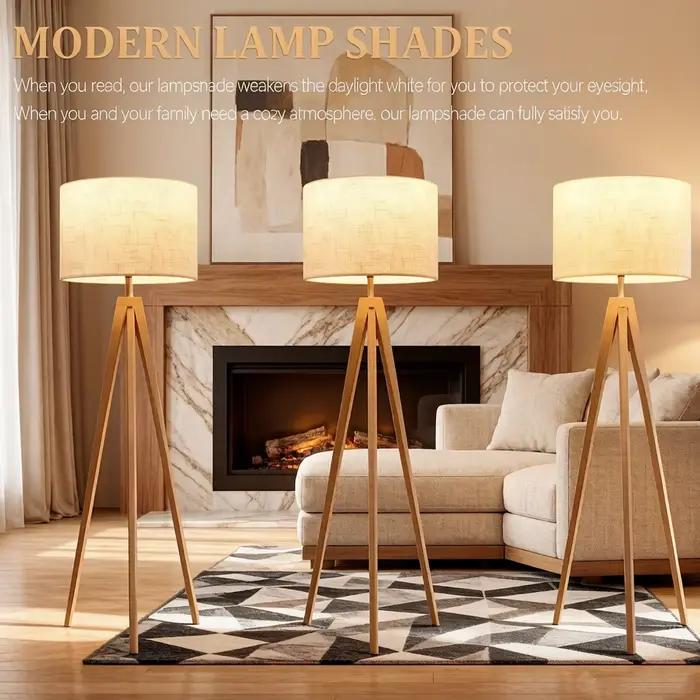 Abat-jour en forme de tambour pour lampes de table