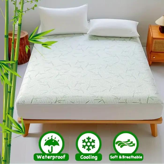 Housse de matelas imperméable en bambou (sans taie d'oreiller)