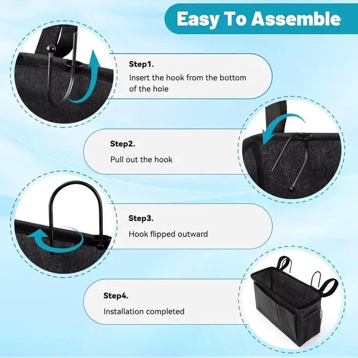 Organisateur de rangement de chevet pour accessoires de lit superposé