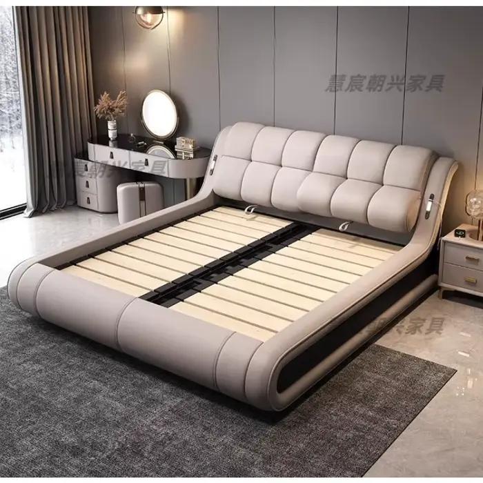 Design chambre lit esthétique cadres uniques modernes têtes de lit Double King Size Queen Muebles Para El Hogar accessoires pour la maison