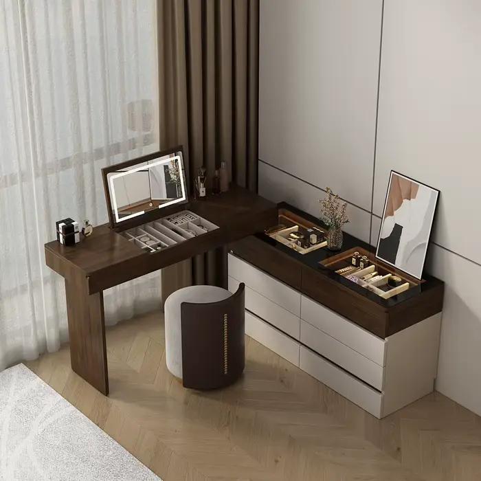 Coiffeuse avec miroir, bureau de maquillage