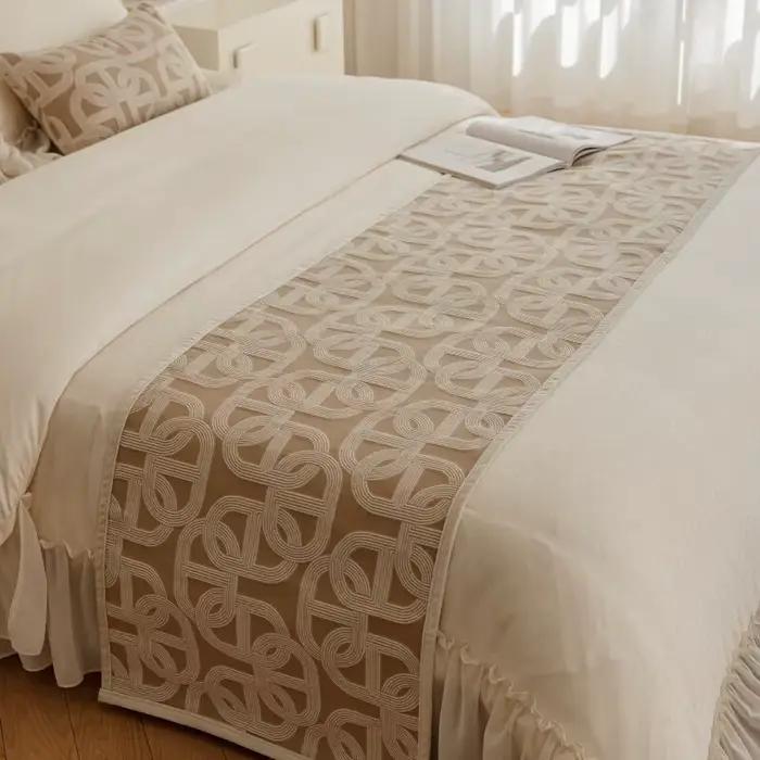 Couvre-lit Jacquard Géométrique Haut de Gamme