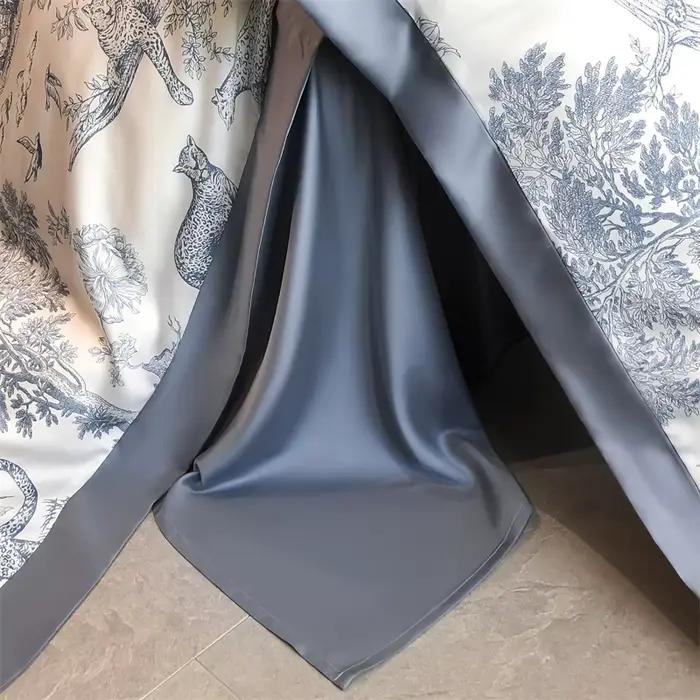 Svetanya Lyocell ensemble de literie plantes forestière imprimé léopard housse de couette ensembles draps taies d'oreiller sous-vêtements linge de lit