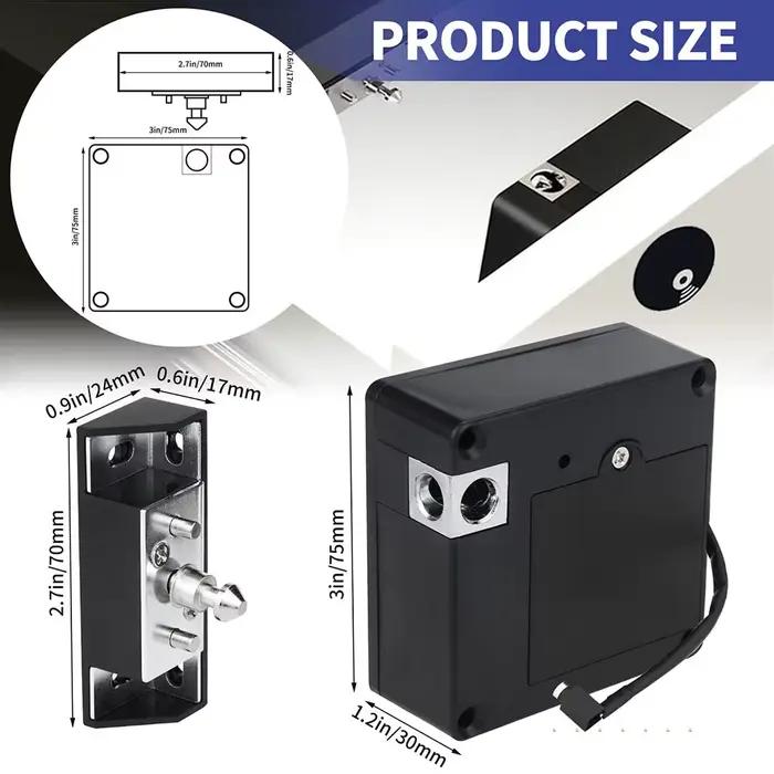 Serrure d'armoire électronique cachée avec câble USB