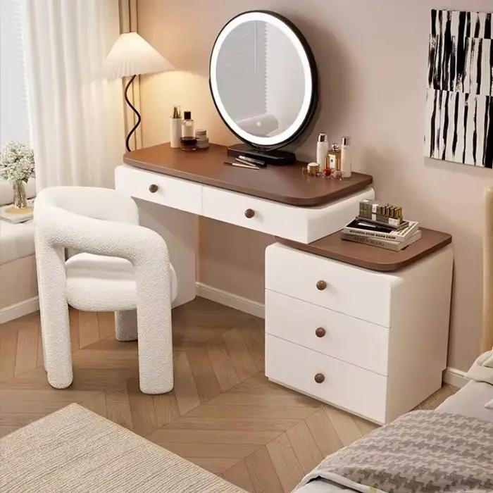 Table de toilette avec miroir et éclairage