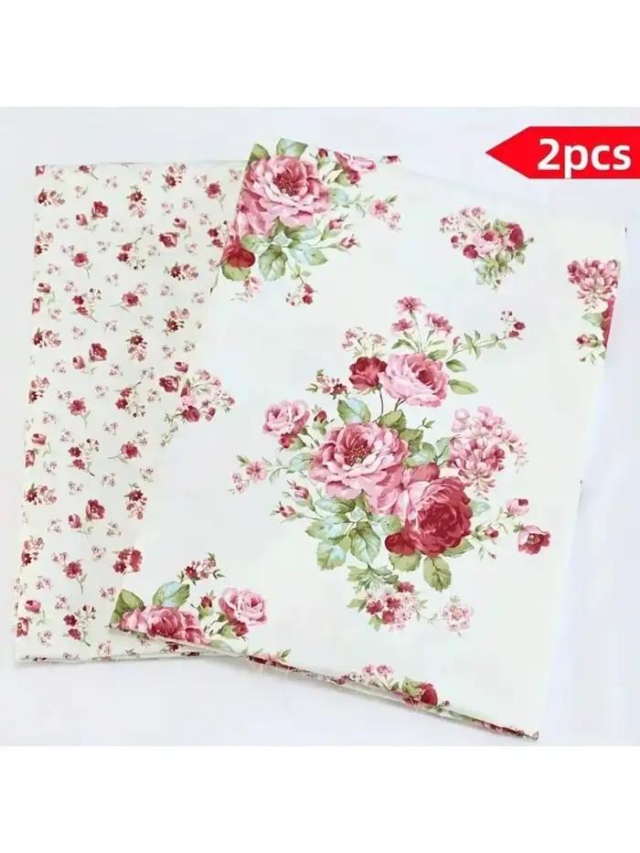 Ensemble de 2 pièces, beaux tissus floraux pour literie
