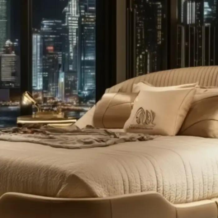 Style de sommeil Notre cadre de lit King Queen contemporain pour maisons modernes parfaitement fabriquées