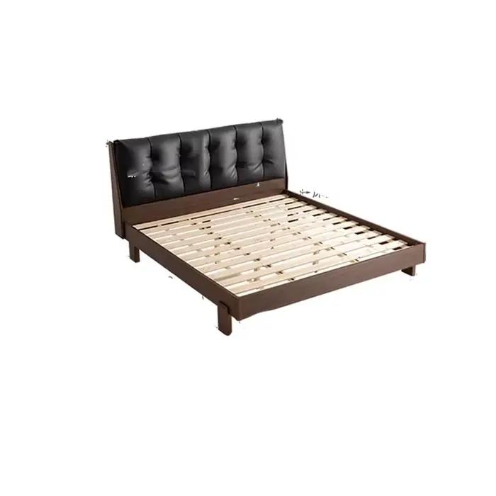 Lits uniques Vintage rangement en bois lit français pleine taille boîte De rembourrage cadre Cama De Lujo Para dortoir meubles De chambre