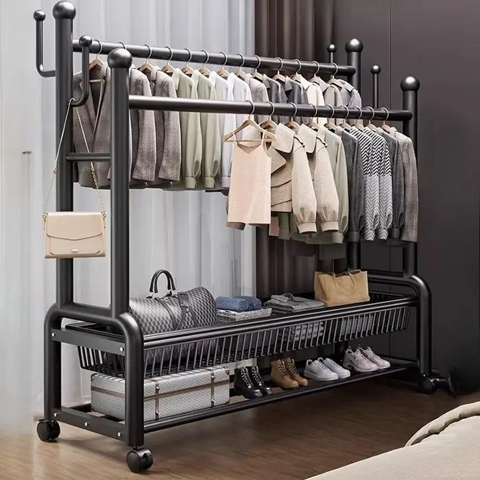 Hôtel chambre porte-vêtements minimaliste en métal placard filles