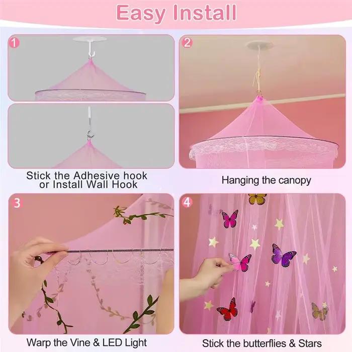 Auvent de lit AA81-lit pour chambre de filles