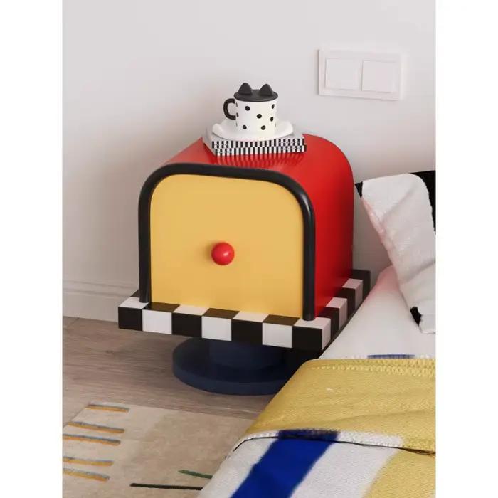 Table de chevet style crème couleur Dopamine