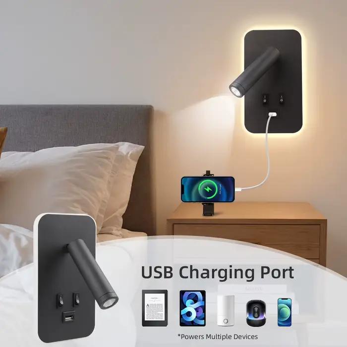 Lampe murale LED de chevet pour chambre à coucher