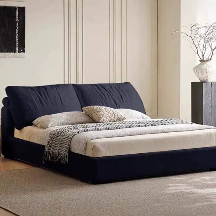 Lit blanc minimaliste maison plate-forme tête de lit lit de luxe boîte fantaisie cadre Letto Gonfiabile Matrimoniale meubles de chambre