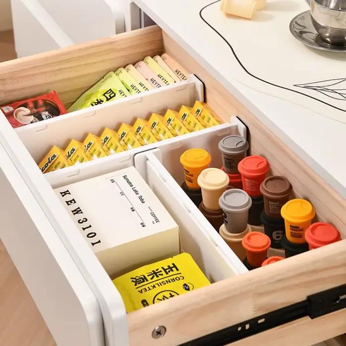 Nouveau Séparateur de tiroir télescopique bricolage réglable armoire clins multifonctionnel