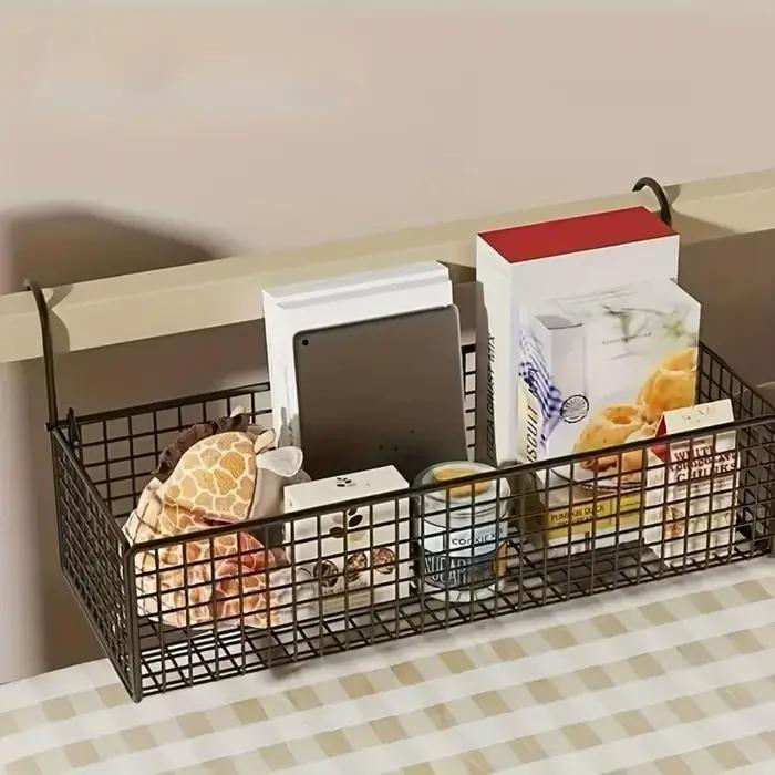 1 panier de rangement en fer pour chevet