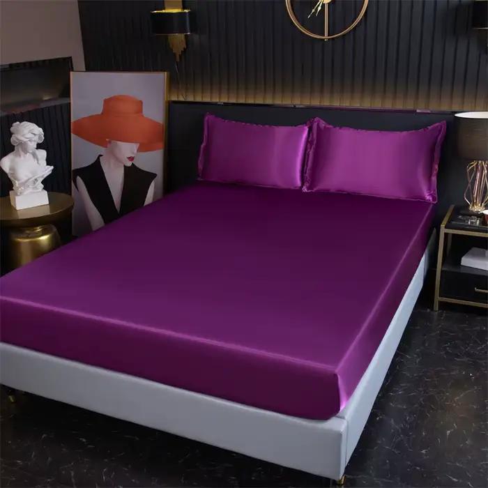 Drap-housse en satin de rayonne haut de gamme