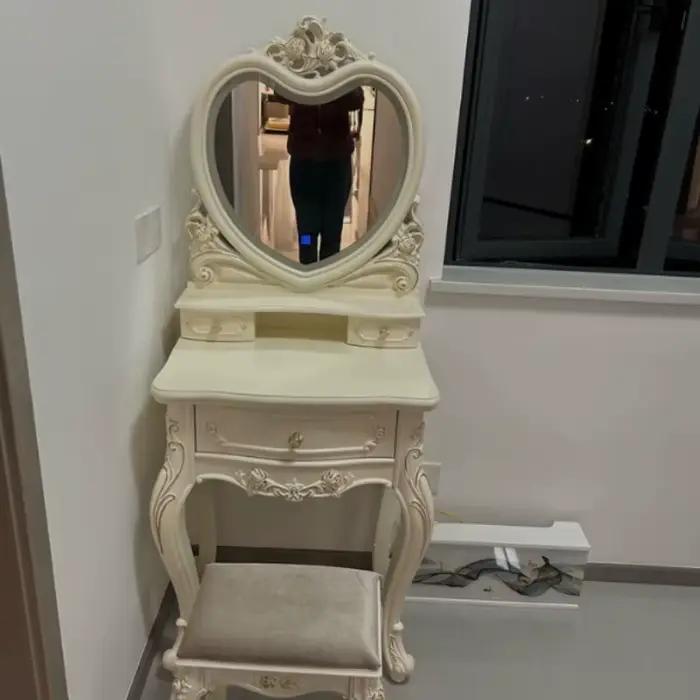 Meubles de chambre à coucher de luxe léger et haut de gamme : coiffeuses européennes
