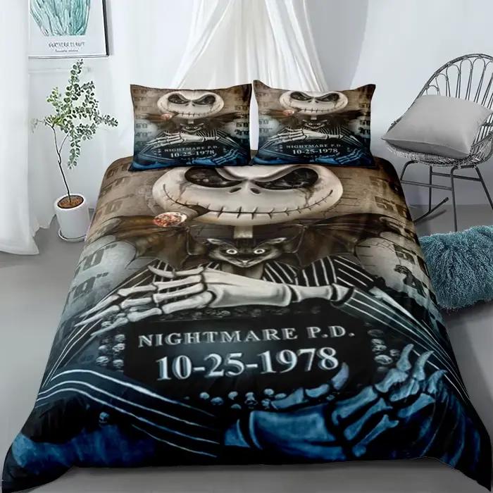 Ensemble de housse de lit en lin Scream Horror Night 202 lon