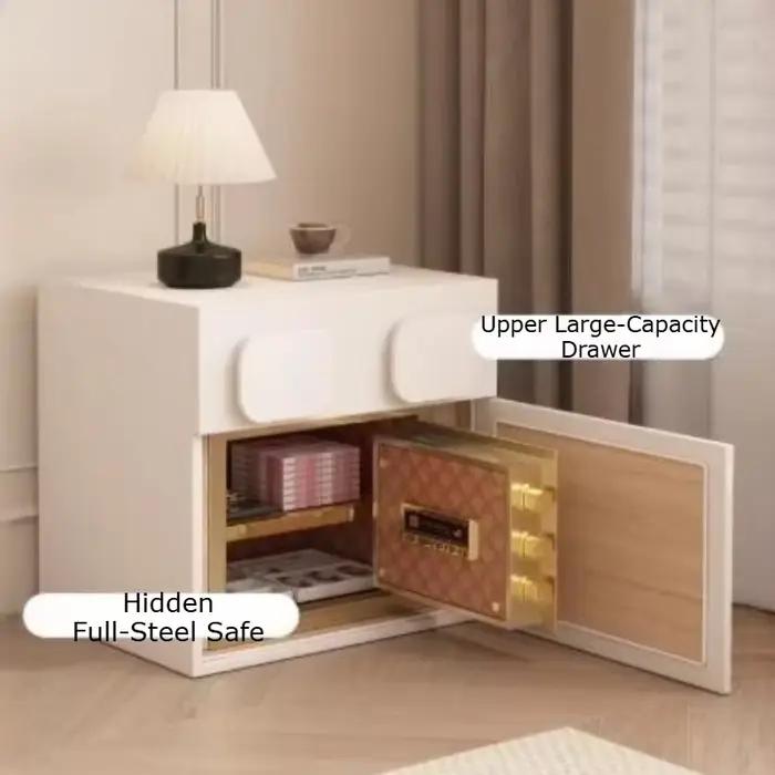 Table de chevet multifonctionnelle avec verrouillage par empreinte digitale