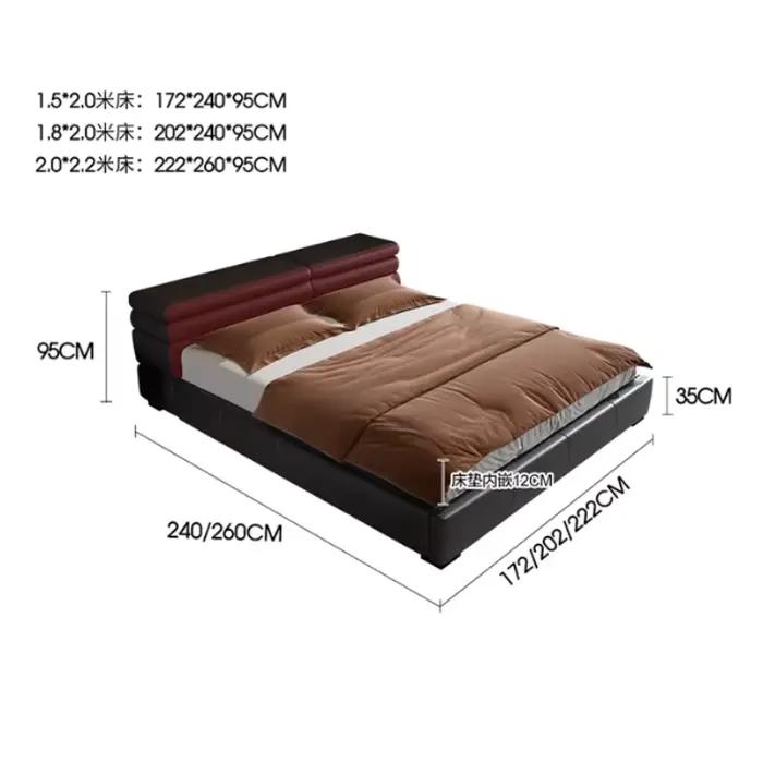 Lit fantaisie de luxe noir