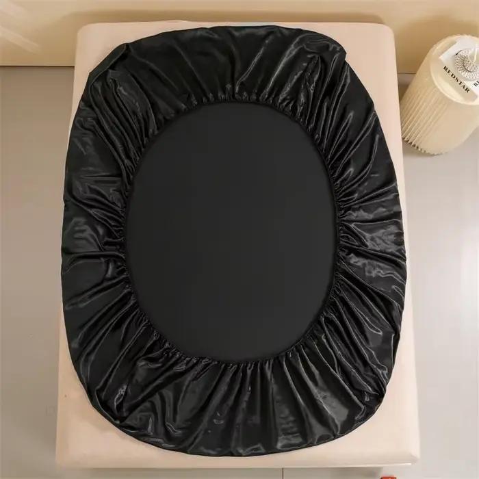 Draps de lit en satin, ensemble de draps Queen Size