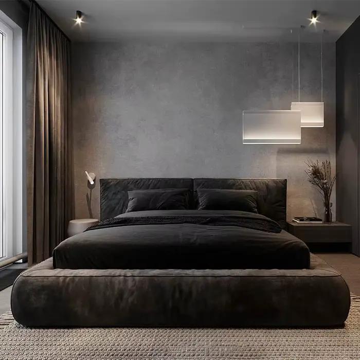 Tables de chevet lit rembourré Unique japonais Double cadre de lit français meubles de couchage Para dortoir accessoires de chambre