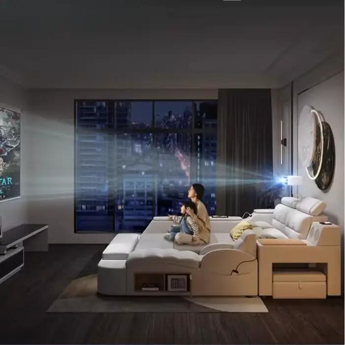 Lit double 180x200cm avec cadre et tête de lit