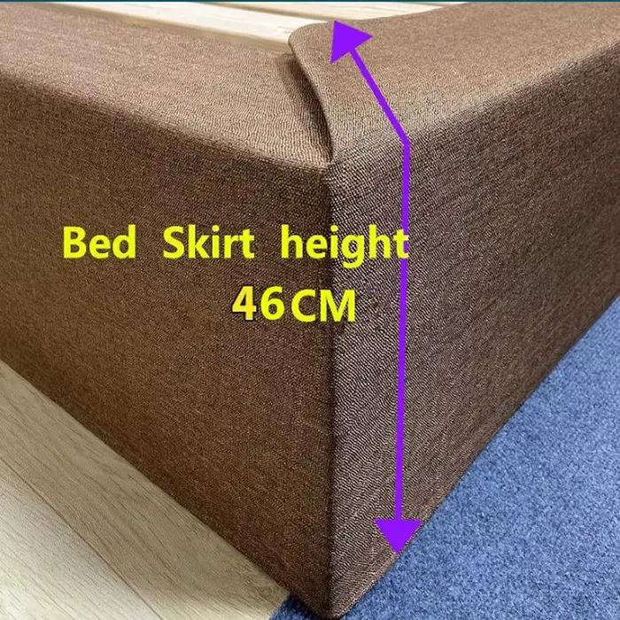Jupe de lit en tissu de lin épais et confortable de haute qualité