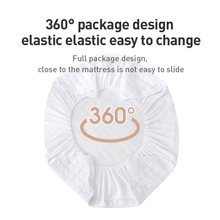 Protège-matelas imperméable gris/blanc