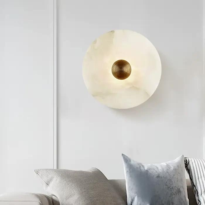 Applique Murale Ronde en Marbre pour Chambre à Coucher