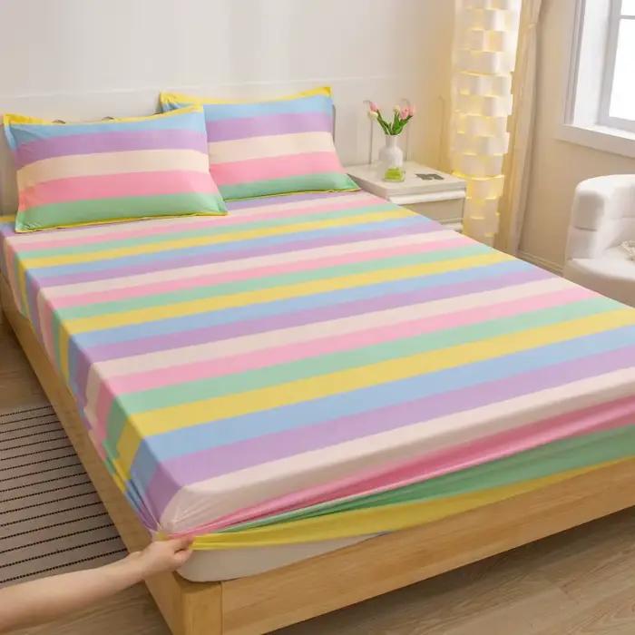 Un bonnet de lit une pièce imprimé (sans taie d'oreiller) housse de matelas couverture complète anti-poussière