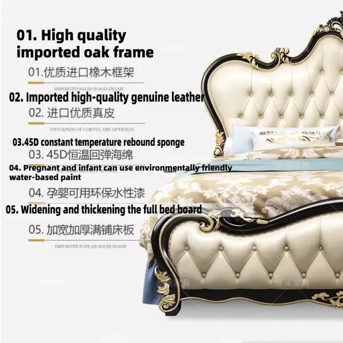 Lit double 200x220cm King Size pour 2 personnes