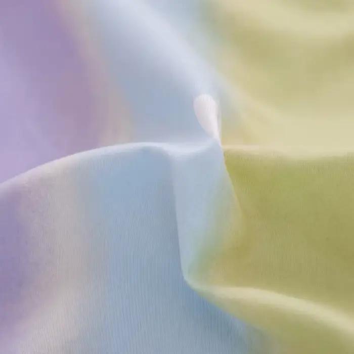 Drap de lit élastique imprimé arc-en-ciel