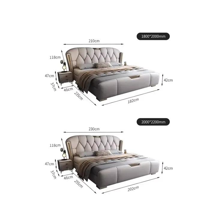 Cadre de lits fantaisie d'hôtel King Size