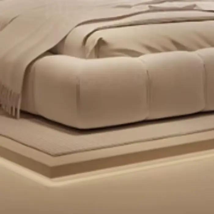 Cadres de lit fantaisie européens Queen White Lounge