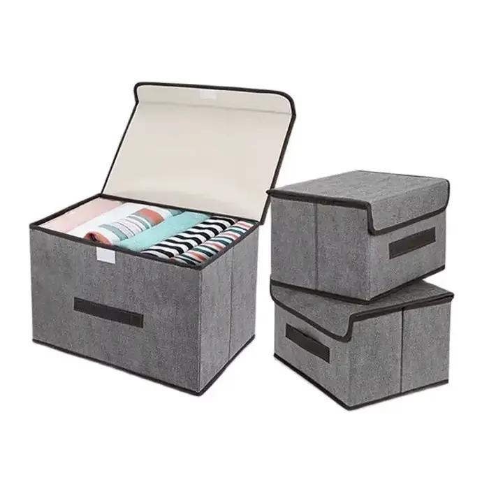 Boîte de rangement en tissu non tissé pliable